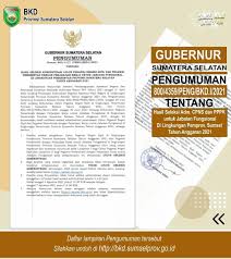 Lima dasar pertimbangan rekrutmen cpns tahun 2019 · my sapk, data kepegawaian kini dalam genggaman . Pengumuman Dg Bkd Provinsi Sumatera Selatan Facebook