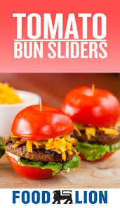 Who Needs A Traditional Hamburger Bun When You Can Upgrade Your Next Slider With An Oh So Healthy Toma Healthy Grocery List Fresh Tomato Recipes Tomato Recipes