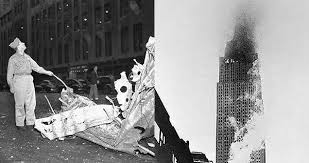 Iriyaningsih, center, the mother of the flight attendant isti yudha prastika the wife of a flight attendant killed in the crash mourns over his coffin. 12 Dramatic Photos Of The Empire State Building Plane Crash
