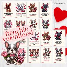 Frenchie Dog Valentines Printable