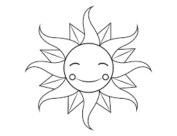 A technique called spectroscopy is used to split the spectrum of light coming from a given star. Printable Happy Sun Coloring Page