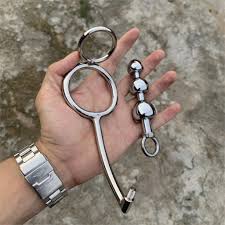 WILD DESIRE Metal Anal Beads With Cock Ring