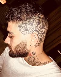 Zayn malik inspired temporary tattoos one by fangirltattoos. Zayn Malik Shows Off Huge Tattoo On His Head As He Gets New Shaved Haircut