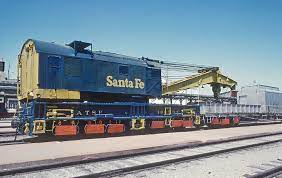 Santa Fe Crane 199793 in Newton, KS in August 1983 captured by Roger Puta.  : rTrainPorn