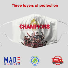 The english premier league trophy is placed on the pitch after it was presented to liverpool following the premier league match between liverpool and chelsea at anfield stadium in liverpool, on wednesday. Premier League Champions Liverpool Fc Face Mask Masswerks Store