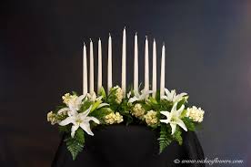 These beautiful candle table centerpiece flower arrangements are a wonderful way to decorate tables for events. Cremation Urn Funeral Flowers Vickies Flowers Brighton Co Florist