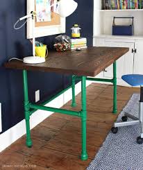 In the creation of a plumbers pipe table as well as any other project, there is always the need for precaution. Diy Painted Pipe Base Wood Desk Jaime Costiglio