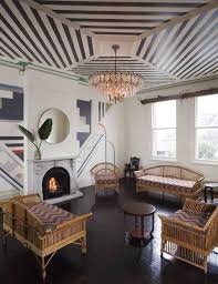 Contemporary Art Deco Living Room Featuring Cool Ceiling Design With Vintage Glass Chandelier And Interesting Art Deco Home Art Deco Living Room Interior Deco