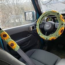 How About A Whole Sunflower Set In 2020 Cute Car Accessories New Car Accessories Car Deco