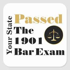 Passed The Bar Exam Customize State Year Square Sticker Zazzle Com In 2020 Bar Exam Exam Create Custom Stickers