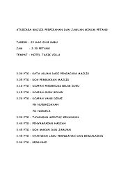 Use the download button below or simple online reader. Aturcara Majlis In English