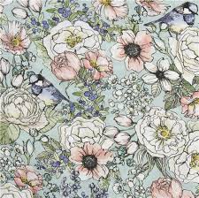 3 piece pattern scarf set color. Peach Florals Blue Birds On Green By Robert Kaufman Cotton Lawn Fabric Modes4u