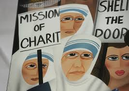 Controversial Mother Teresa painting back at Trumbull Library