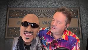 The Stevie Wonder puppet and I sing "Superstition"