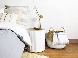 table tronc d arbre emma blanc diam 33 38 cm table de chevet rondin bout de canape tabouret bois brut table basse tree stump table design table design