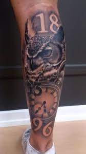 Clock Tattoo Ideas 84 Calf Tattoo Calf Sleeve Tattoo Calf Tattoo Men