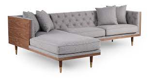 Woodrow Neo 99 Fabric Sofa Sectional Left Walnut Eames Grey Furniture Sofa Sofa Design