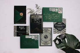 Emerald Art Deco Wedding Inspiration Art Deco Invitations Art Deco Wedding Invitations Art Deco Wedding Inspiration