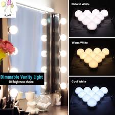 For led strips, the same when in doubt, buy a bulb of each kind to see which one you prefer, prior to buying bulbs for the whole. 10pcs Led Vanity Mirror Light Hollywood Style 3 Colours Mood Beauty Make Up Dressing Table Lights Bulb Fixture Lighting Shopee Malaysia