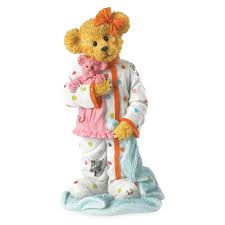 Chloe And Her Good Friend Cuddles Are Playing Pajama Party Tonight Cuddles Is Wearing A Pink Nightgown And Chloe Is Dress Bear Figurine Bear Collectibles Bear