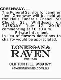 Maybe you would like to learn more about one of these? Greenway Funeral Notices Melbourne My Tributes