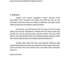 Sambutan hari kemerdekaan yang ke 63 yang disambut secara sederhana dan bermakna. Laporan Sambutan Bulan Kemerdekaan 2017