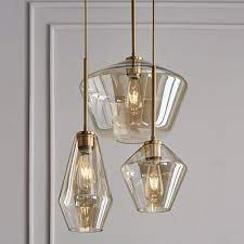 Meriall Hanging Glass Pendant Lamp Modern Glass Pendant Light Vintage Ceiling Lights Glass Pendant Light