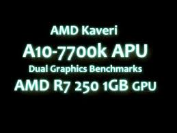 amd kaveri 7700k r7 250 dual graphics benchmarks