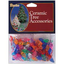 Craft finishes & art materials: Ceramic Christmas Tree Bulbs 5 100 Pkg Small Flame Multicolor Walmart Canada
