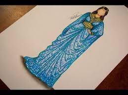 تعليم رسم وتصميم ازياء تعليم رسم الزي المغربي رسم زي عربي youtube art instructions fashion sketches sketches