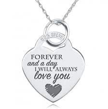 Fashion i love you forever &always long stainless steel wishing column can be custom pendant name bar necklace couple jewelry. Forever A Day I Will Always Love You Necklace Personalised Sterling Silver