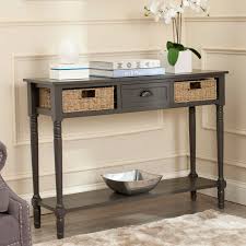 Safavieh Winifred Wicker Console Table With Storage Console Table Coastal Living Room Furniture Furniture