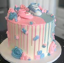 Gender Reveal Cake And Cupcakes Really Cute Eh Cakess Videos Cakesbae Makingofcakes Inter Bolos Para Cha De Bebe Queques Ideias De Bolos