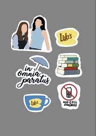 Unique gilmore girls stickers designed and sold by artists. Gilmore Girls Sticker Pack Lorelai Rory Gilmore Lukes Etsy Girl Stickers Gilmore Girls Gilmore Girls Art