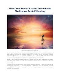 The results have been amazing and will astound you! Ppt Free Guided Meditation For Self Healing Powerpoint Presentation Free Download Id 8001103