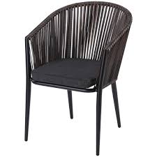 Stapelstuhl Orion Aluminium Schwarz Geflecht Braun Anthrazit Kissen Terrassen Stuhle Stuhle Gartenstuhle Aluminium