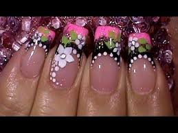 Black Pink Floral French Manicure Nail Art Design Tutorial Youtube Get the best deal for pink nail tips from the largest online selection at ebay.com.