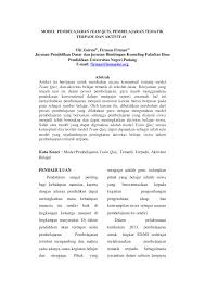 Pertanyaan tentang strategi pembelajaran tematik. Pdf Model Pembelajaran Team Quis Pembelajaran Tematik Terpadu Dan Aktivitas