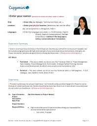 It indicates the ability to send an email. Capgemini Resume Template