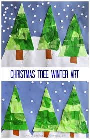 Christmas Tree Winter Art Christmas Tree Art Christmas Tree Crafts Preschool Christmas