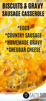 Biscuits And Gravy Casserole With Eggs Biscuits And Gravy Sausage Casserole Breakfastcasserole Casserole Sausageeggs Sausagecasserole Biscuitsandgravy Breakfastrecip In 2020 Sausage Casserole Potato Side Dishes Biscuits Gravy