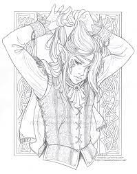 Download 1,390 elf coloring stock illustrations, vectors & clipart for free or amazingly low rates! Royalty Luke Lineart By Saimain On Deviantart Coloring Books Coloring Pages Fairy Coloring Pages