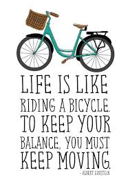 Life Is Like Riding Bicycle Typography Print Motivational Print Inspirational Print Bike Albert Einstein Bicycle Quotes Life Is Like Motivational Prints