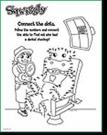 Ice cream cone do a dot art coloring page summer flip flops do a dot art coloring pages summer sunflower dot marker coloring page Free Kid S Dental Coloring Sheets Activities And Charts Smartpractice Dental