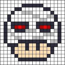 Super Mario Mushroom Pixel Art Pixel Pattern Perler Patterns