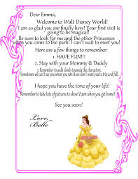 A Welcome Letter From Your Child S Favorite Disney Character Have It On Their Pillow In The Disney World Princess Disney Countdown Walt Disney World Vacations