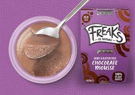 It has a base of dark chocolate. Freaks Of Nature Launch Uk S First Vegan Belgian Chocolate Mousse