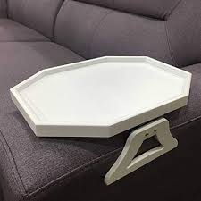 This pretty sofa tray is made of wood and has natural pattern of oak tree. Wooden Sofa Couch Armrest Clip On Table Recliner Armrest Organizer Tray For Coffee Snacks Electronics White Buy Online In Aruba At Aruba Desertcart Com Productid 146182410
