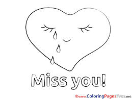 Print now > stats on this coloring page printed. Heart Miss You Coloring Pages Free