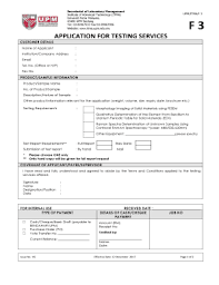 43300 serdang, malaysia , johor. Fillable Online Application For Testing Services Itma Universiti Putra Malaysia Fax Email Print Pdffiller